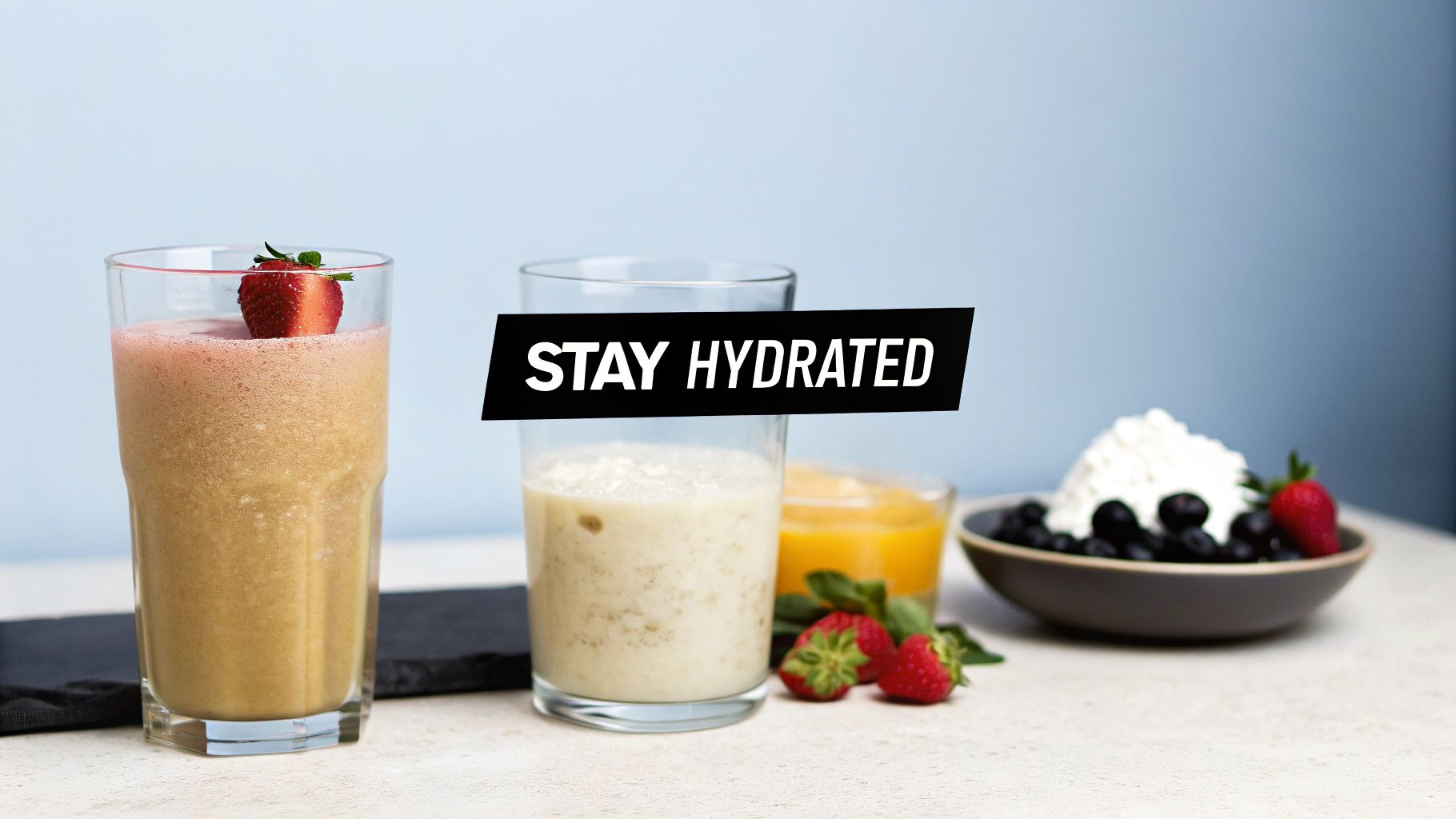 A person pouring a scoop of supplement powder into a shaker bottle filled with pink liquid.