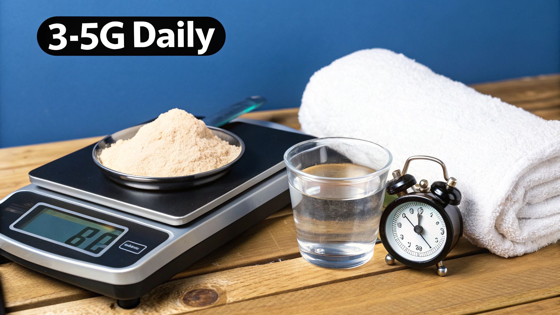 A shaker bottle and creatine gummies placed next to a dumbbell on a gym floor, ready for a workout.
