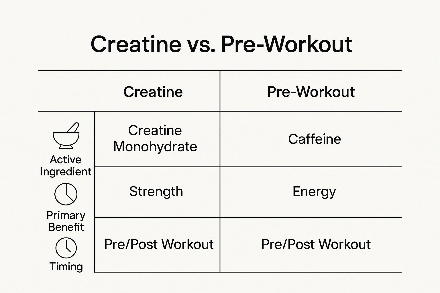 Infographic about creatine with pre workout