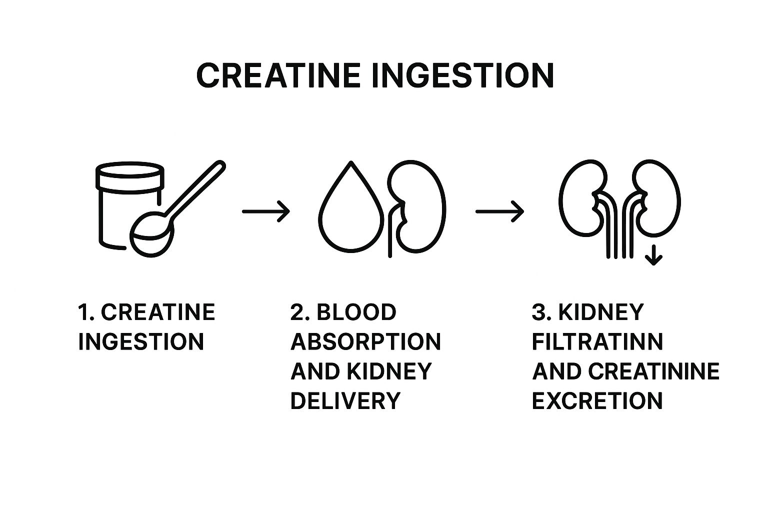 Infographic about does creatine damage kidneys