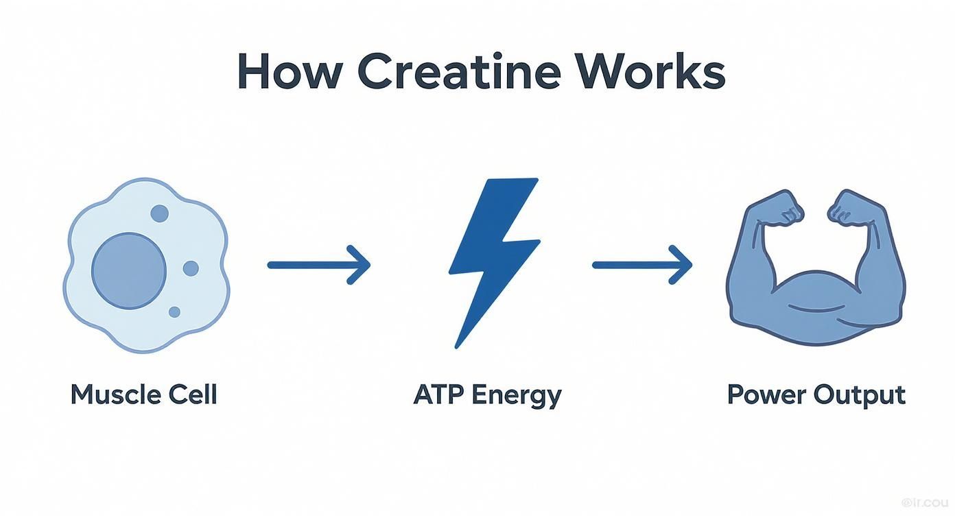 Infographic about what is creatine monohydrate