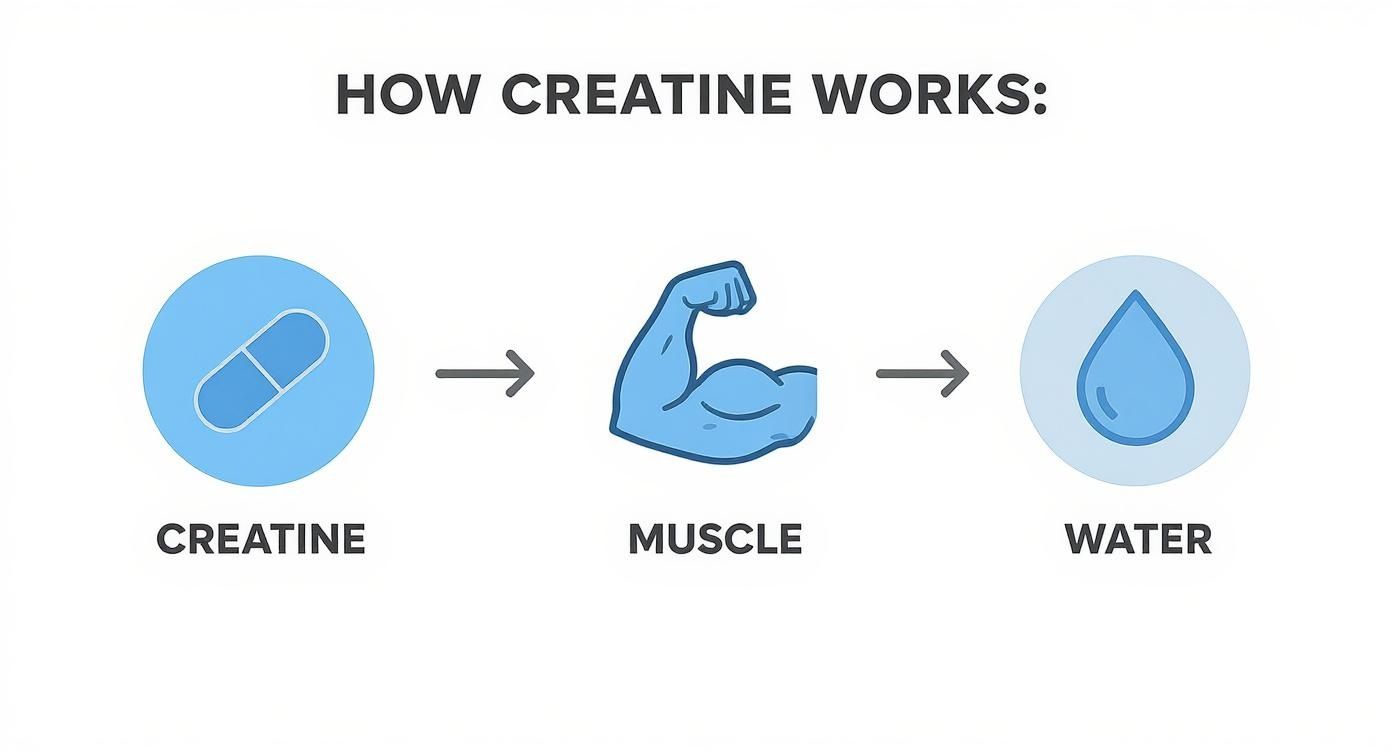 Infographic about how much water should i drink with creatine