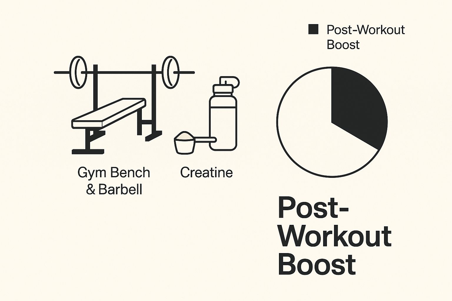 Infographic about creatine before workout or after