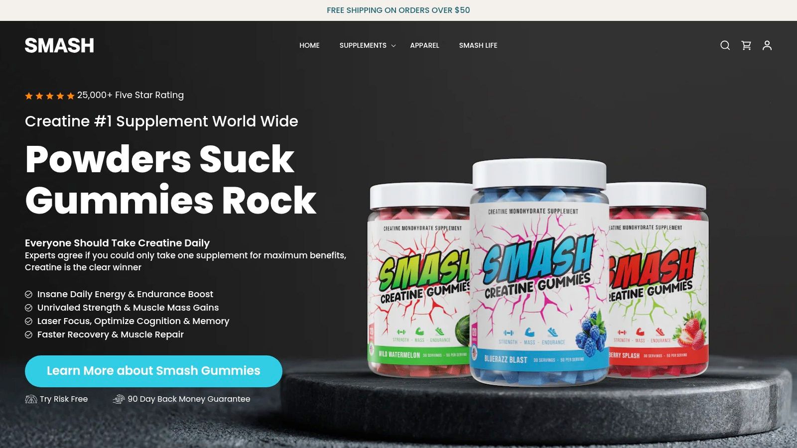 Smash.com Creatine Gummies: The Foundation for Power and Endurance