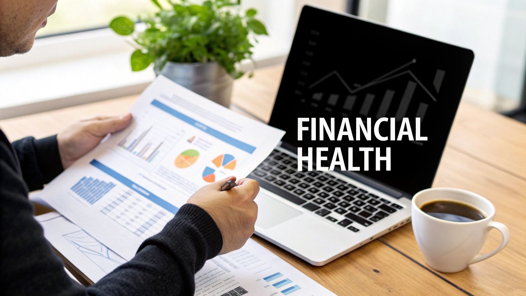 Person calculating finances for their small business