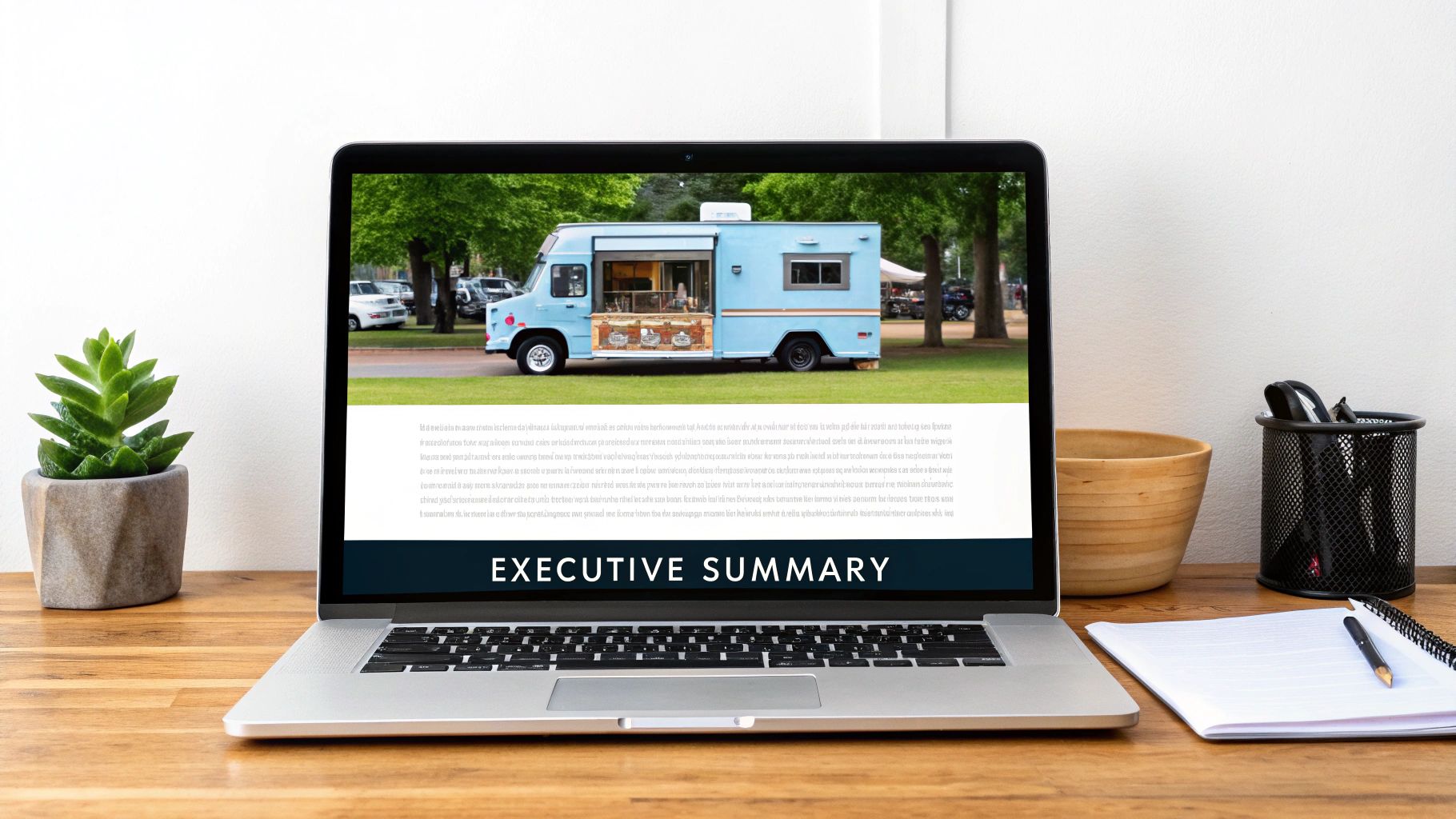 A modern food truck with a sleek, branded design, serving tacos to smiling customers.