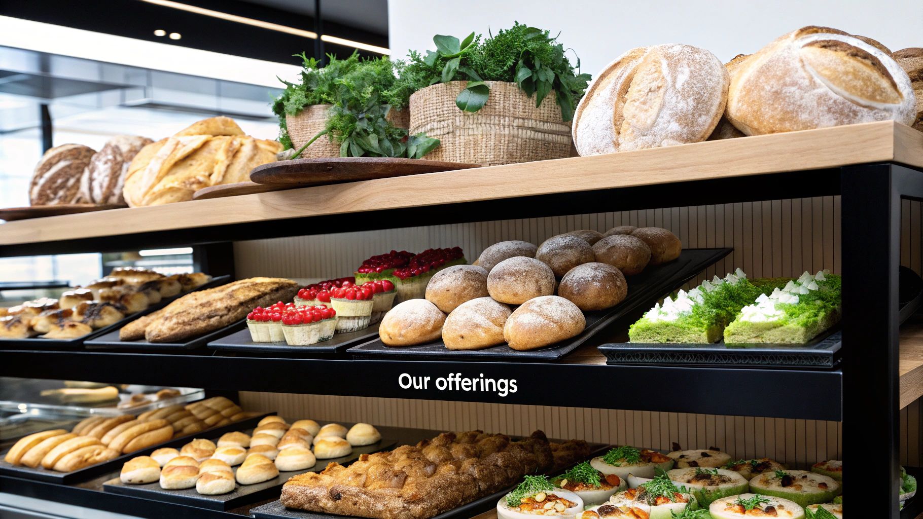 Close-up of a baker carefully decorating pastries in a commercial kitchen.