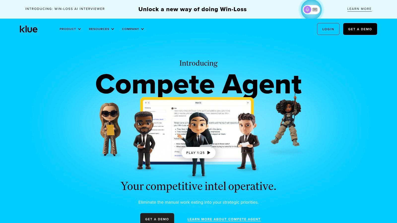 Klue's Compete Agent feature providing deal-based tips