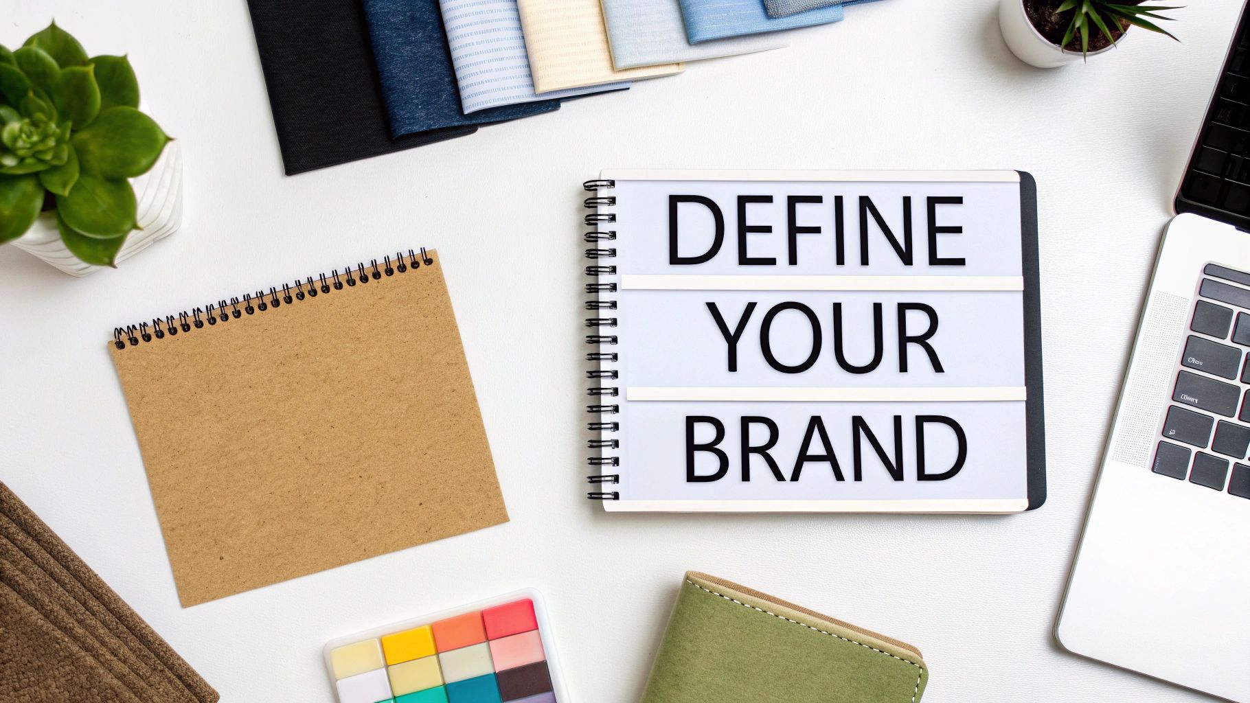 A curated rack of stylish clothing in a boutique setting, representing a well-defined brand vision.