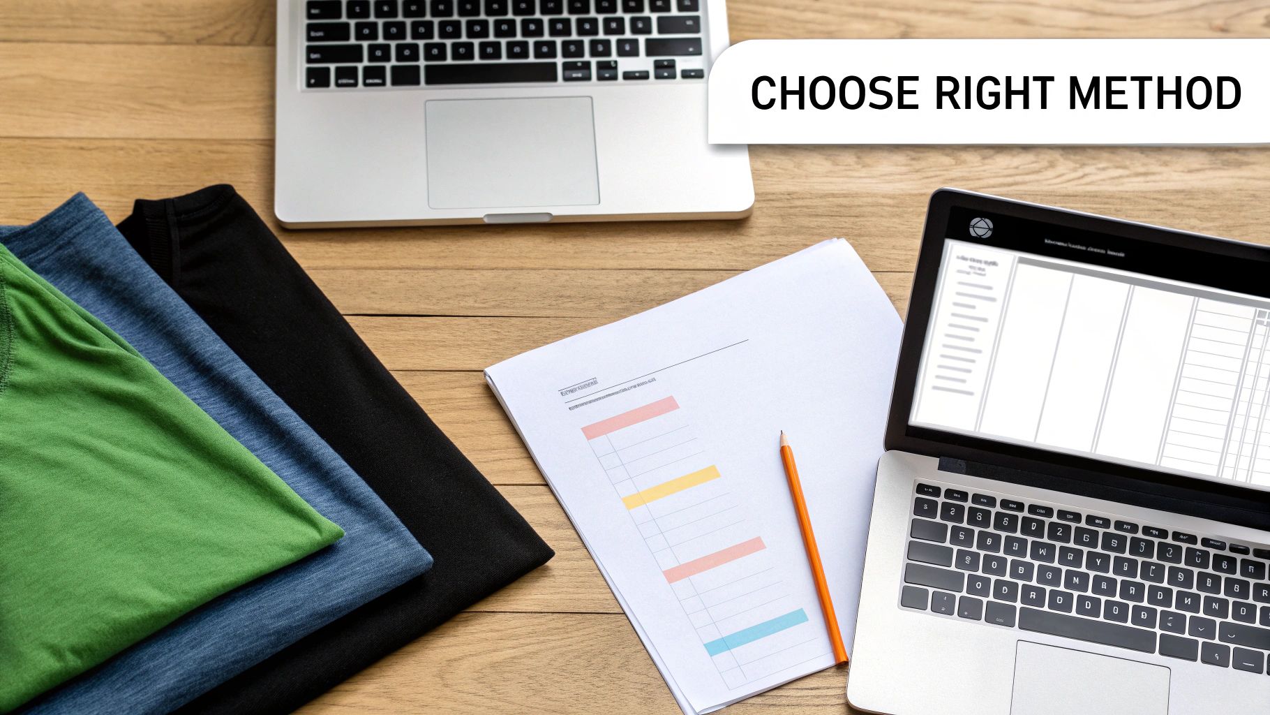 Close-up of a colorful t-shirt design being printed