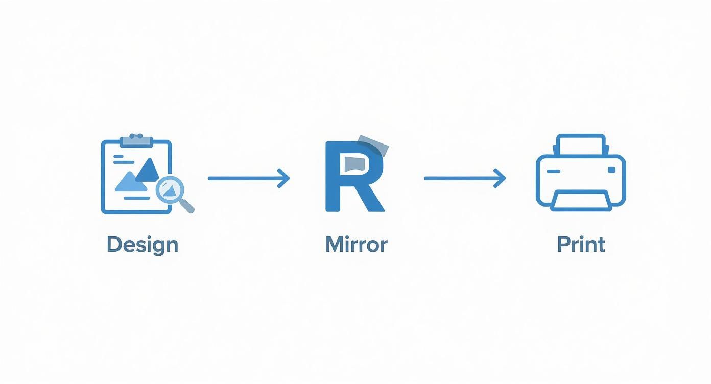 Infographic about how do i print on transfer paper
