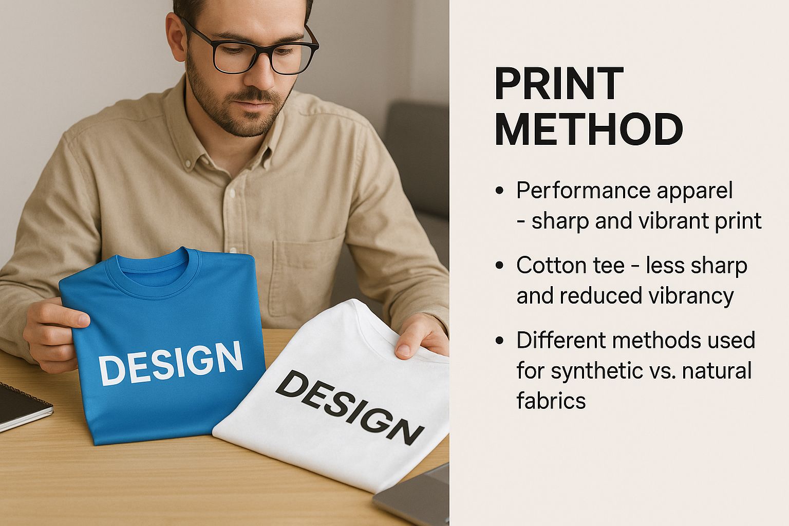 Infographic about sublimation vs heat transfer