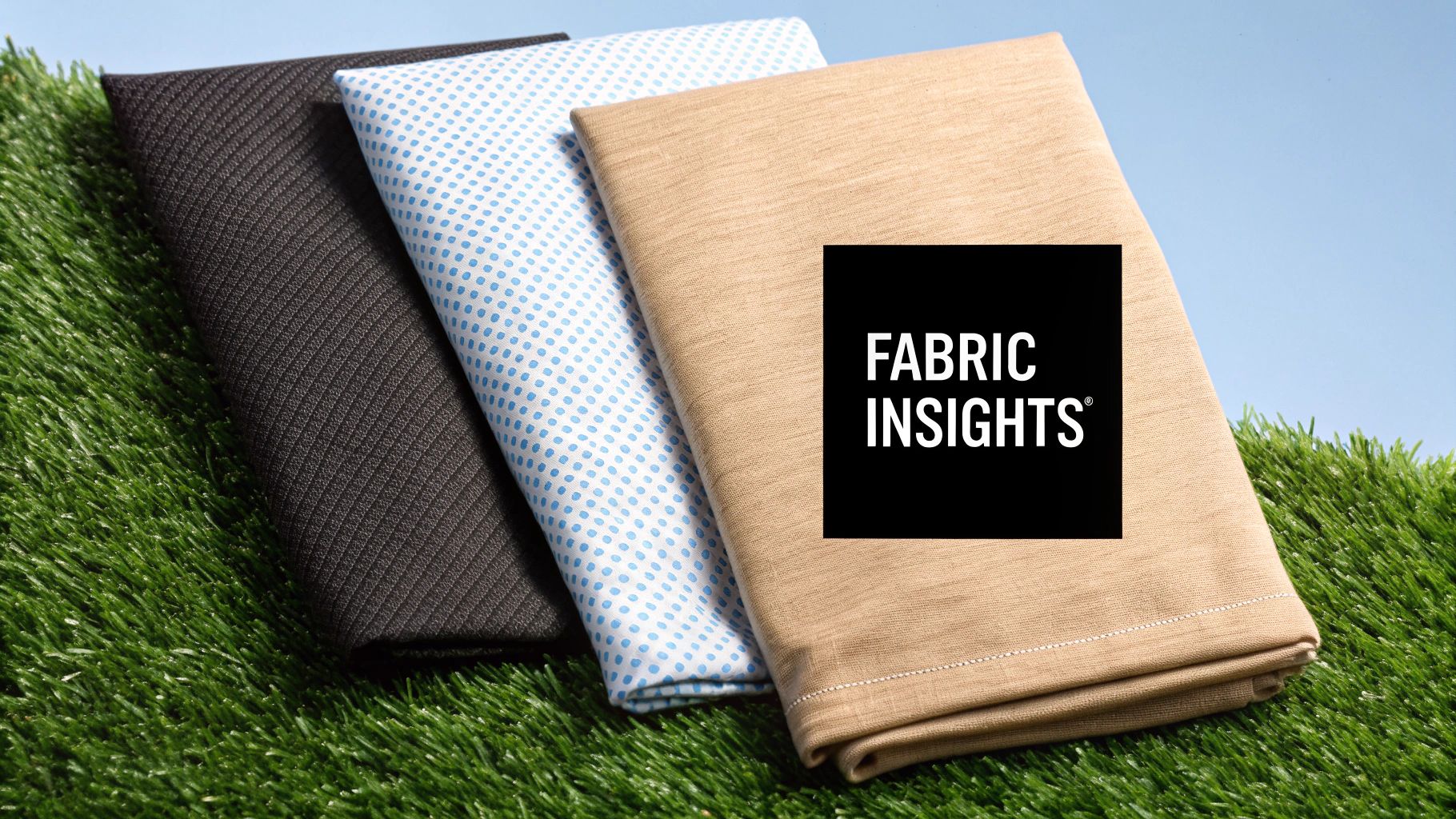 Close-up of different fabric swatches for t-shirts