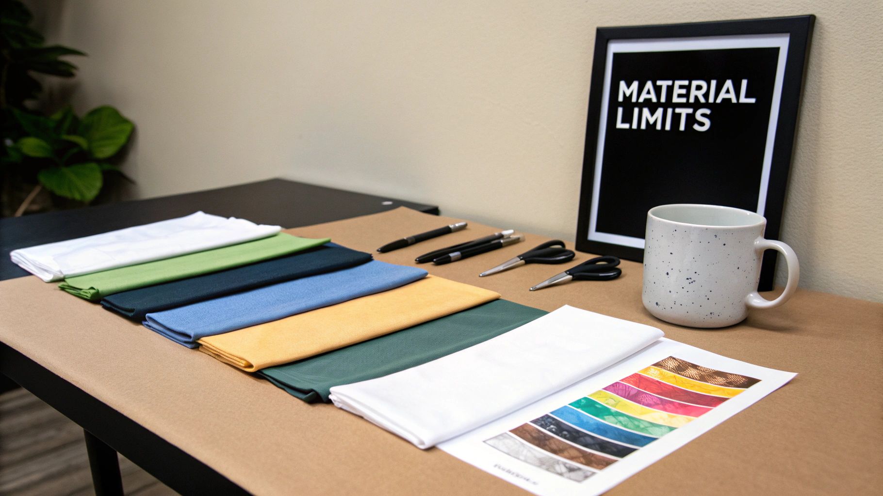 A white polyester shirt next to a black cotton shirt, illustrating fabric differences.