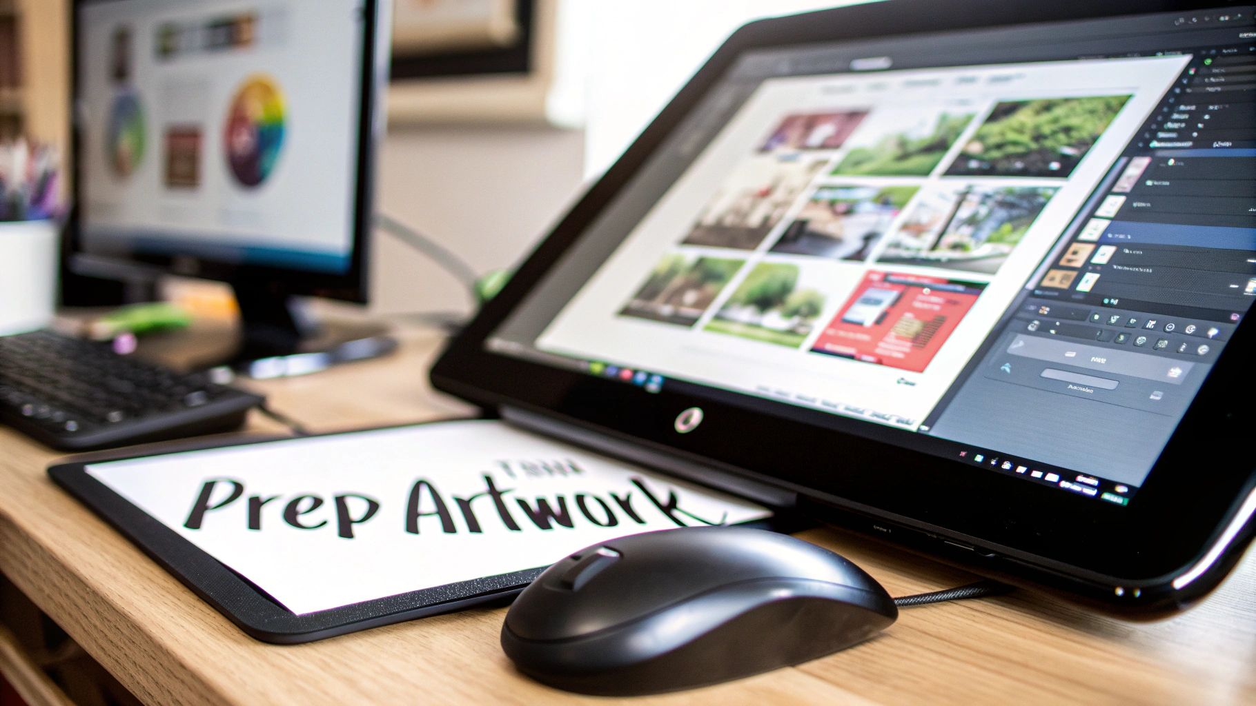 A digital design of a cartoon bear on a computer screen, ready for iron-on transfer printing.