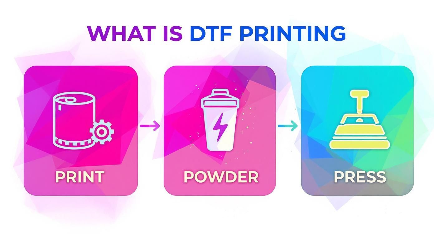 Infographic about what is dtf printing