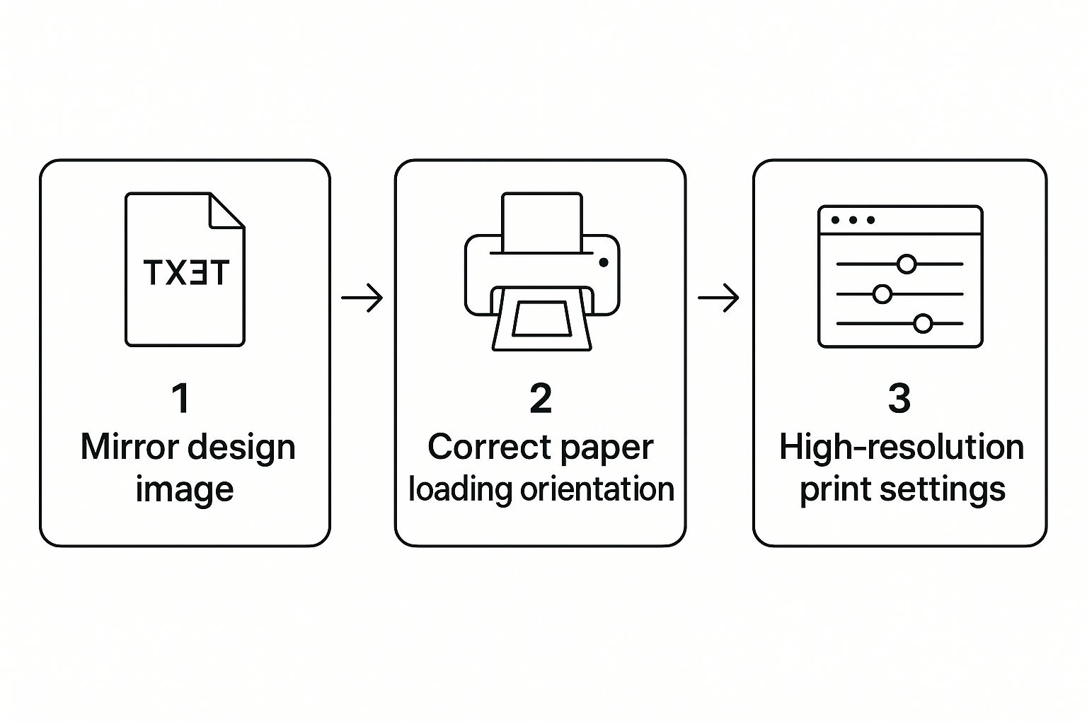 Infographic about how to make a shirt transfer