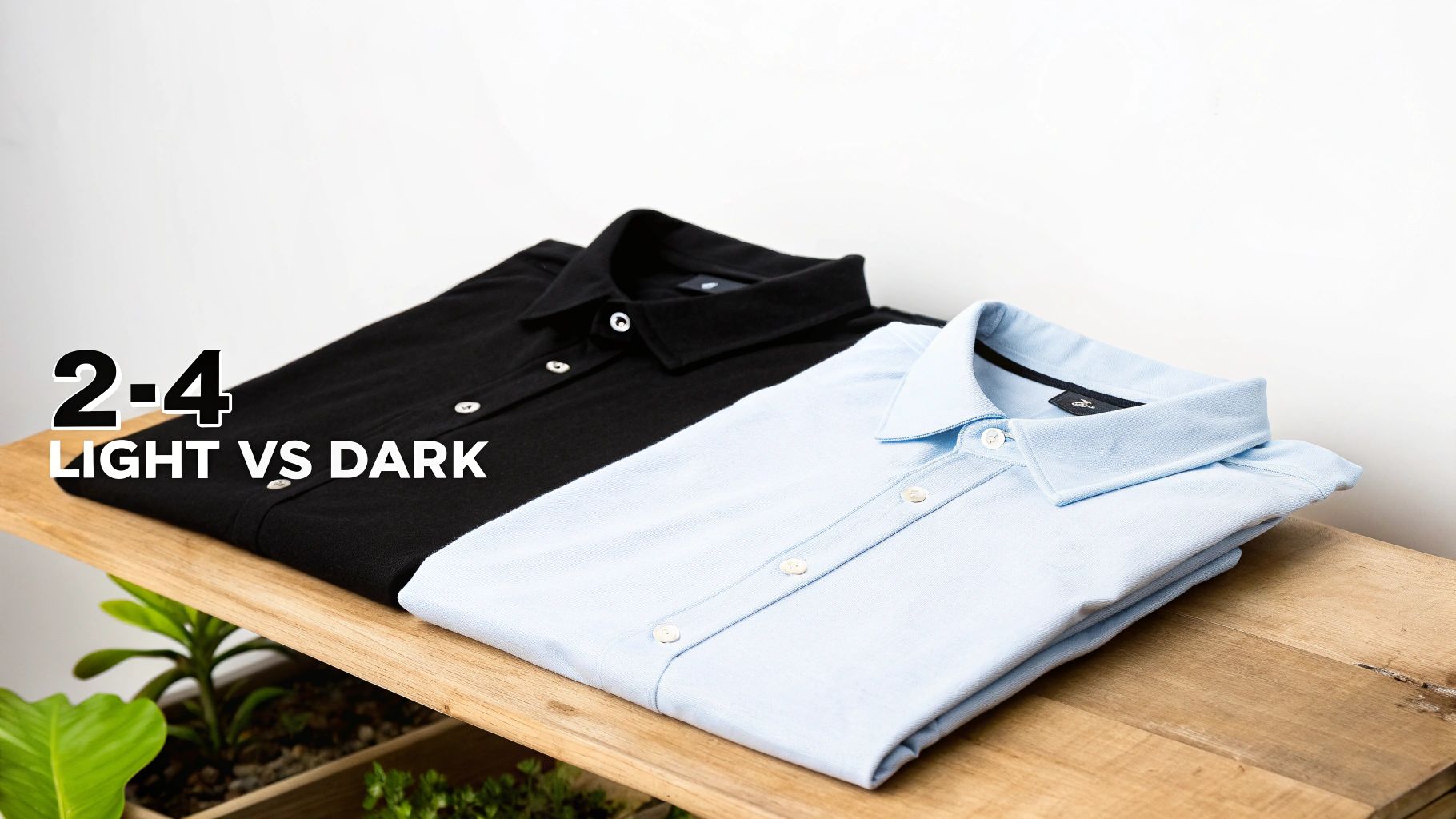 A white t-shirt and a black t-shirt with custom designs applied using transfer paper