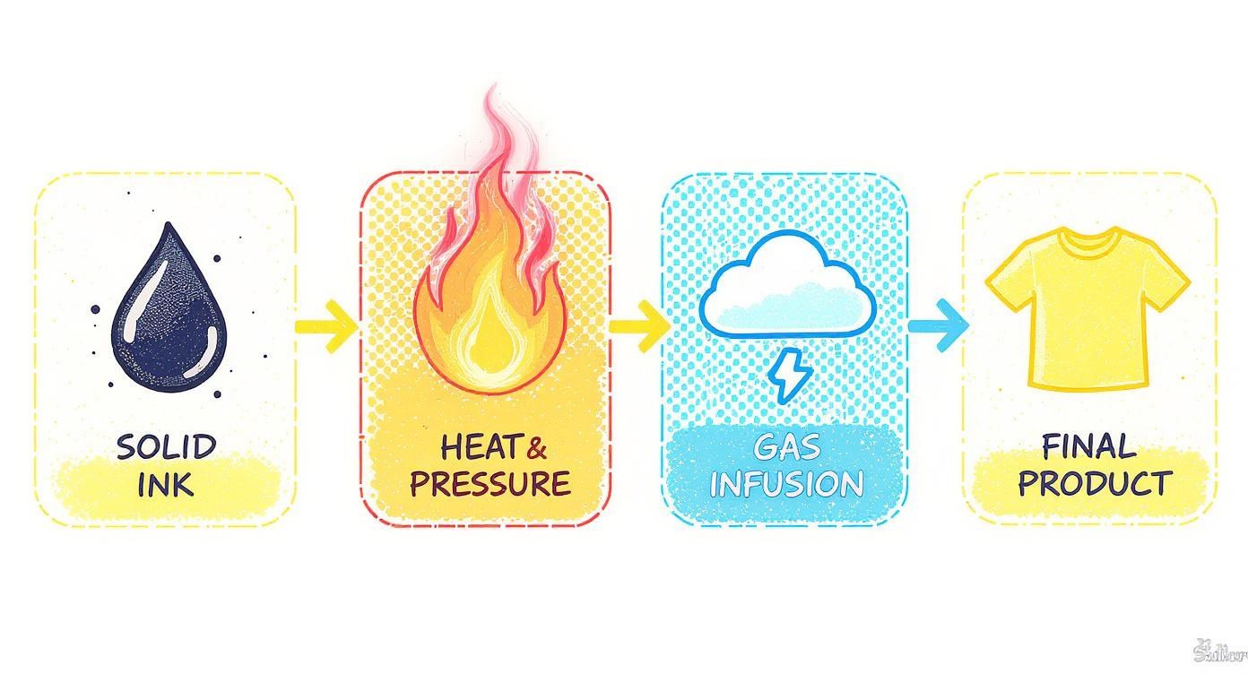 Infographic about what is sublimation printing