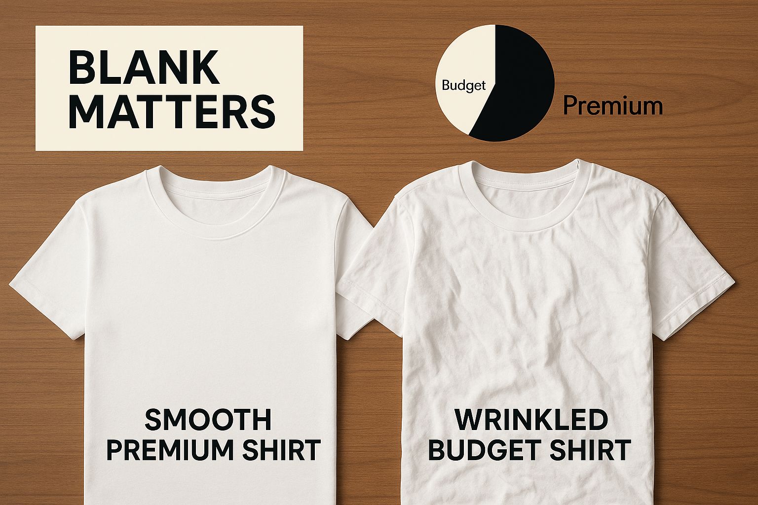 Infographic about best quality tee shirts for printing