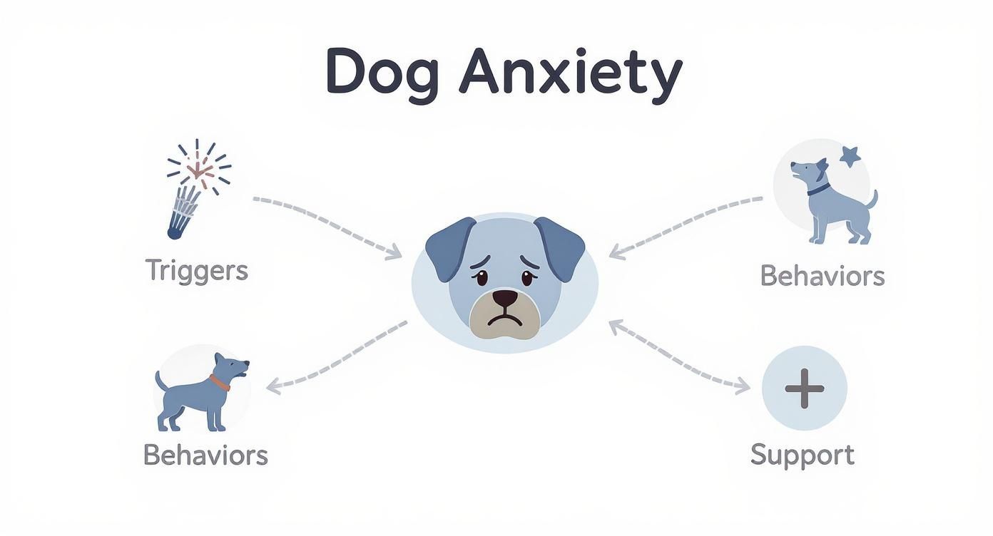 Infographic about supplements for anxious dogs