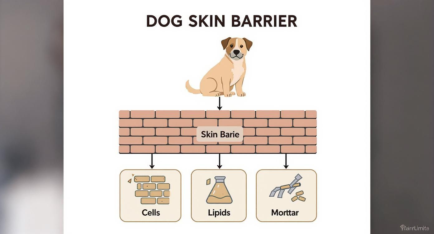 Infographic about dog skin supplement