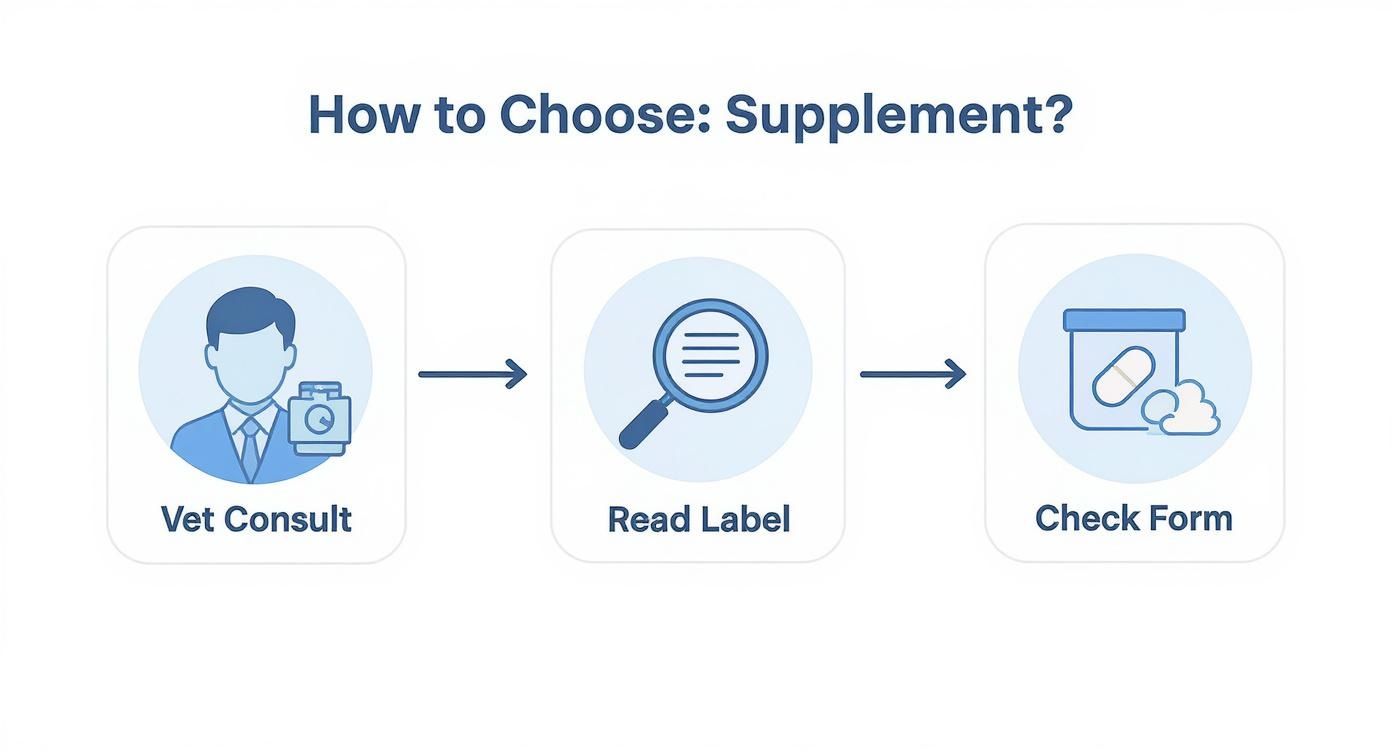 Infographic about supplements for dogs