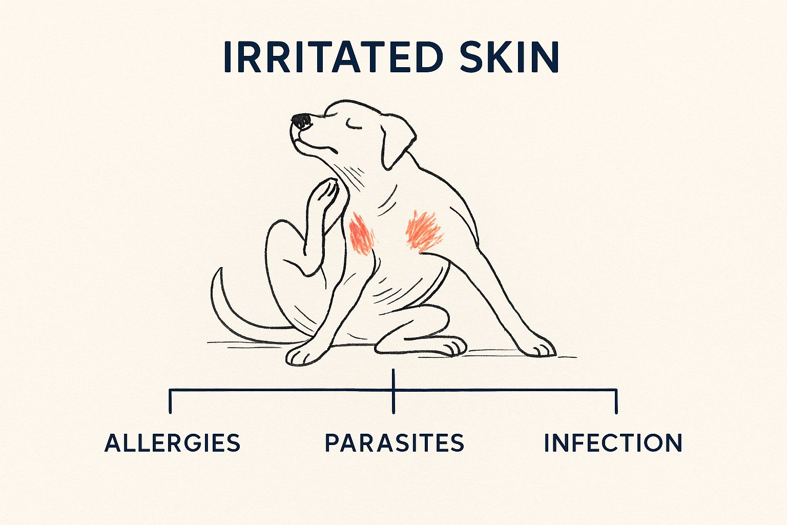 Infographic about signs of dog allergies