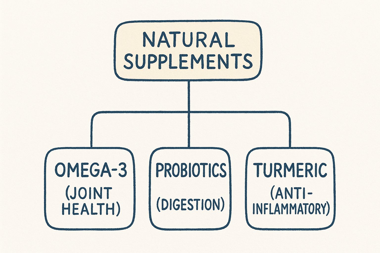 Infographic about natural supplements for dogs