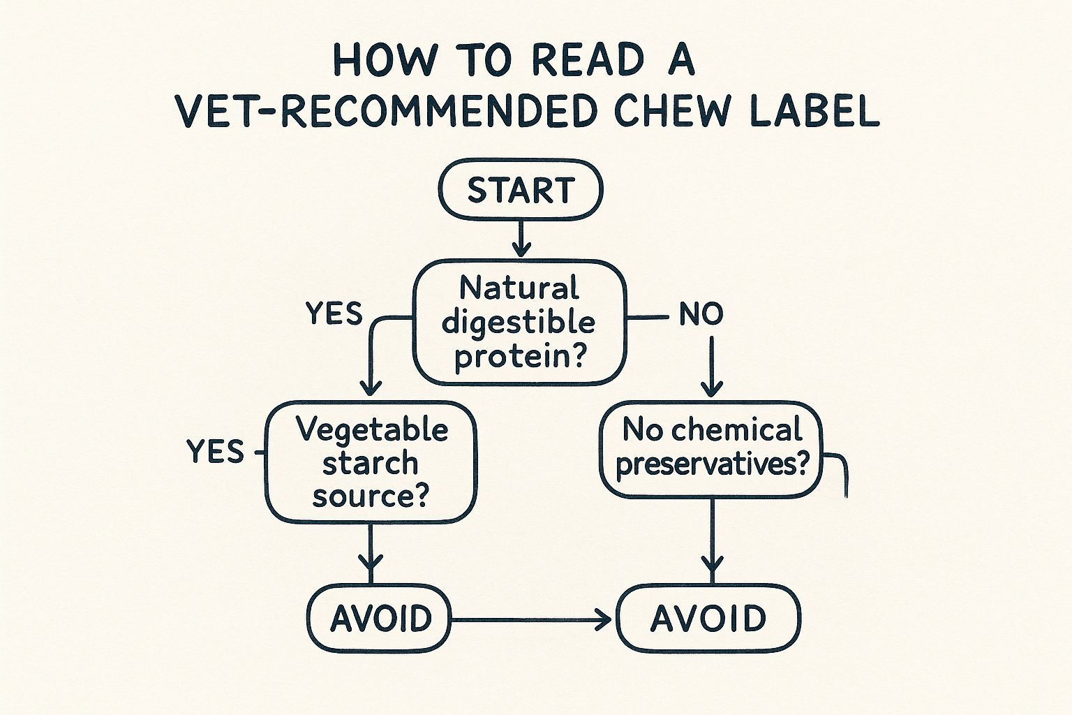 Infographic about vet recommended dog chews