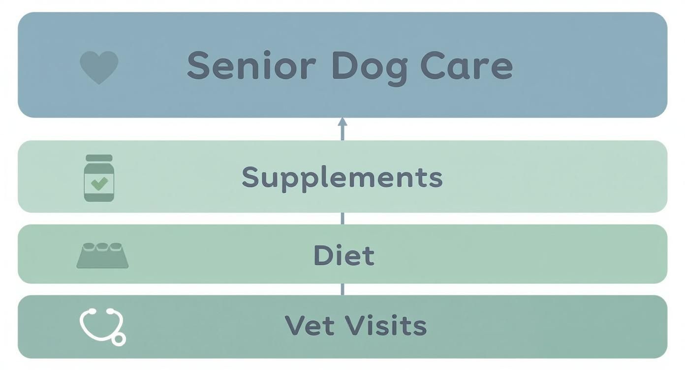 Infographic about supplements for senior dogs
