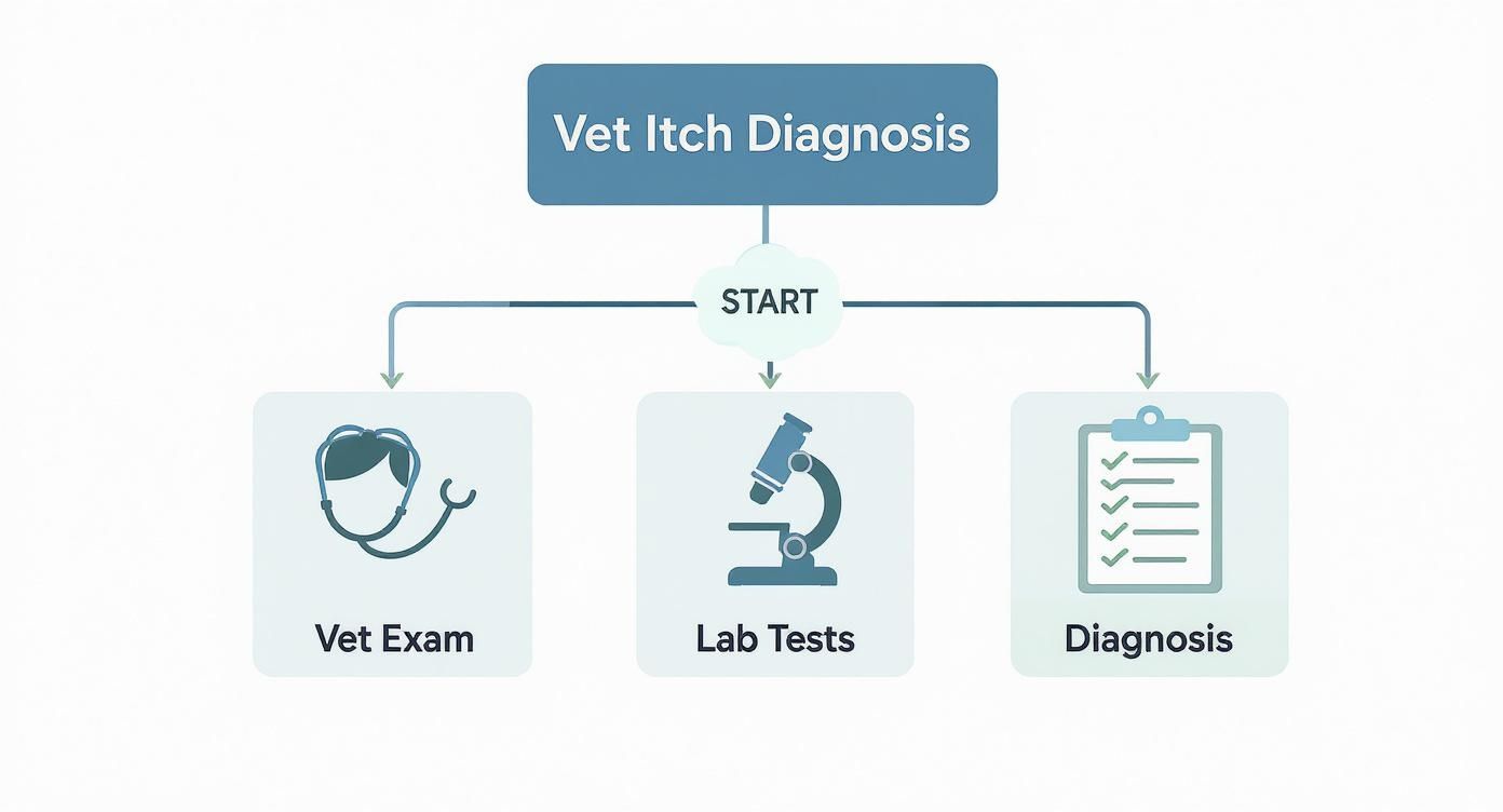 Infographic about dog is constantly itching but no fleas