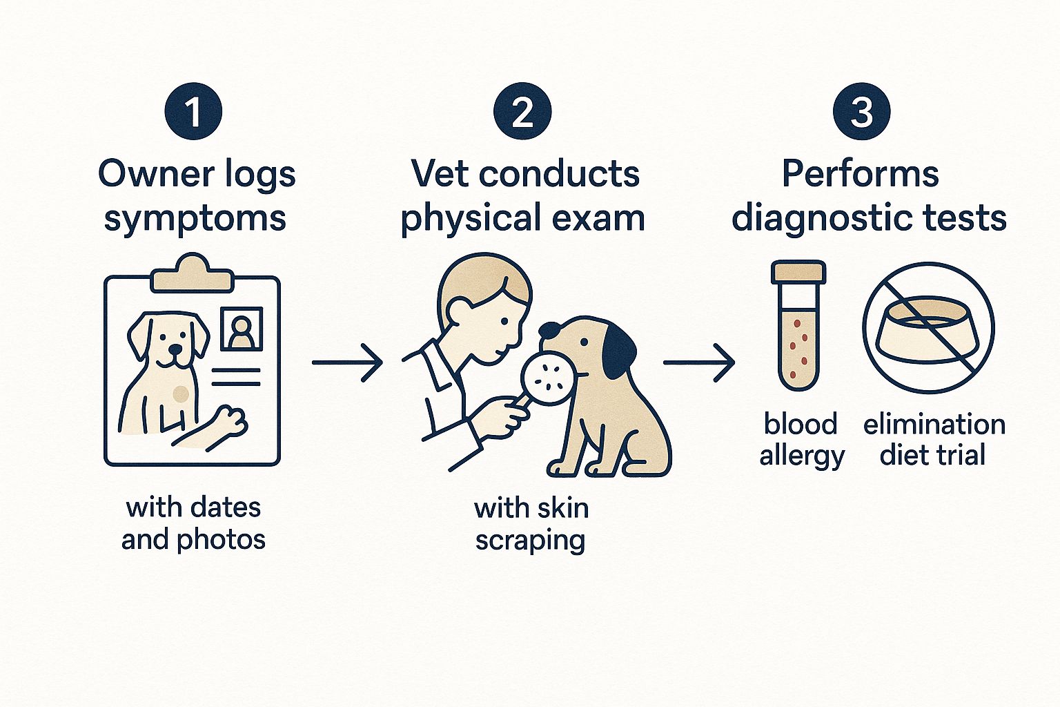 Infographic about how to treat dog allergies