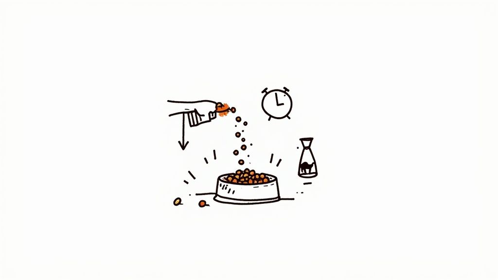 A curious dog tilting its head, as if asking a question.