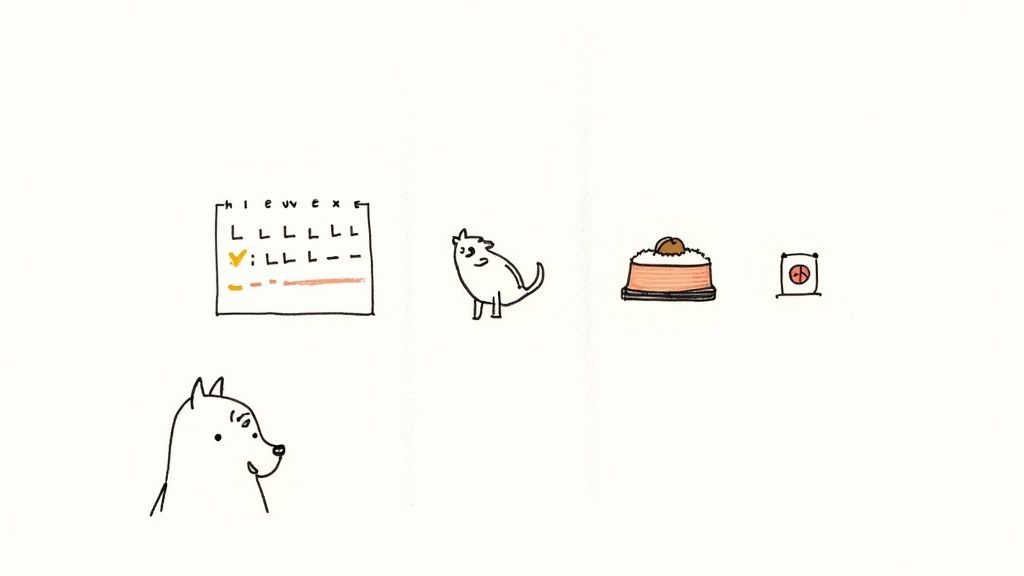 A person giving a dog a supplement chew as a treat