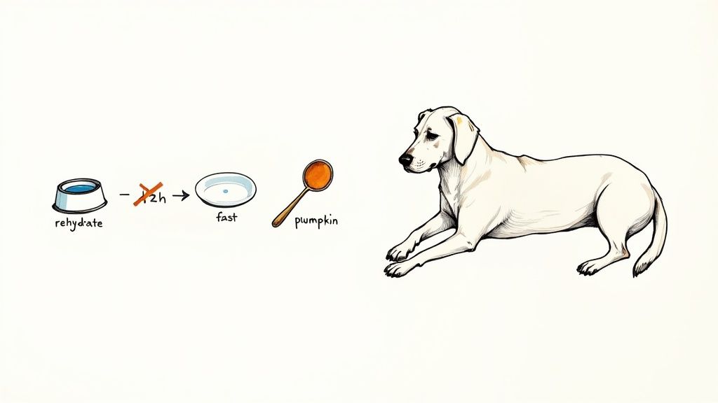 Dog with upset stomach remedies