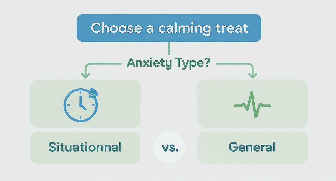 Infographic about best calming treats for dogs
