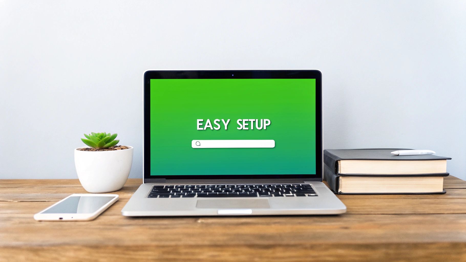 A person using a laptop to configure a streaming service for a live event.