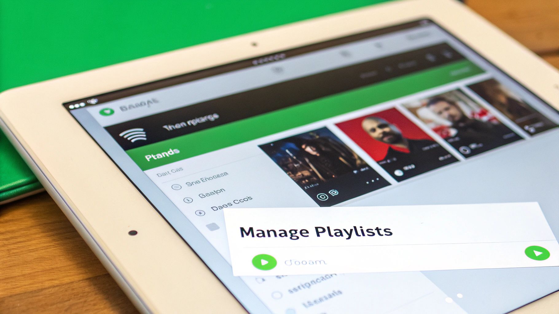 A digital illustration showing a magnifying glass hovering over a list of TV channel icons, symbolizing the search for content.