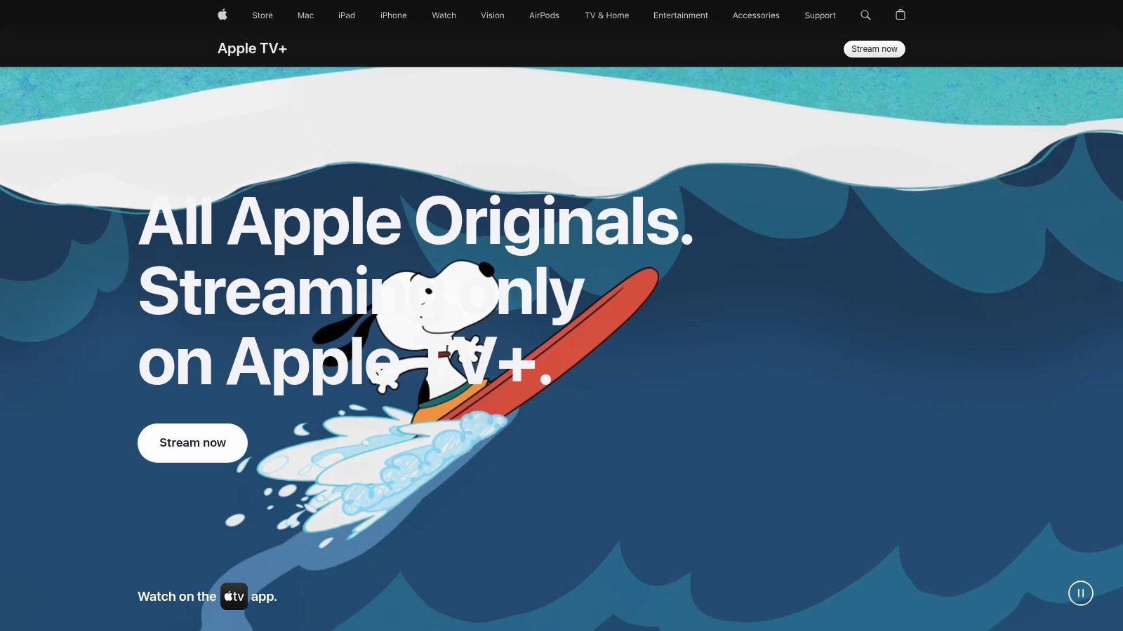 Apple TV app (Apple TV+ and a la carte purchases)