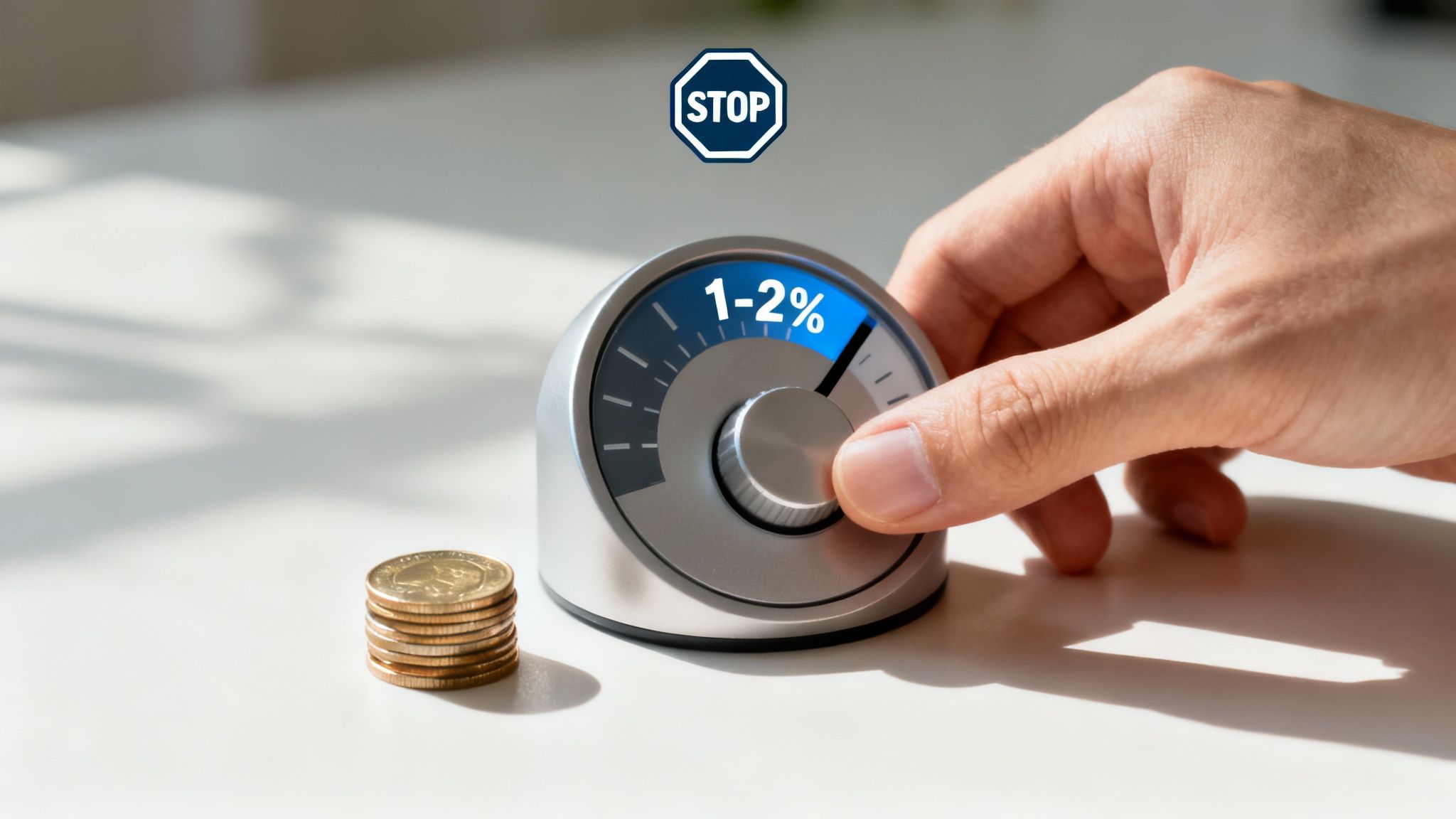 Un trader analizza un grafico con indicatori di rischio