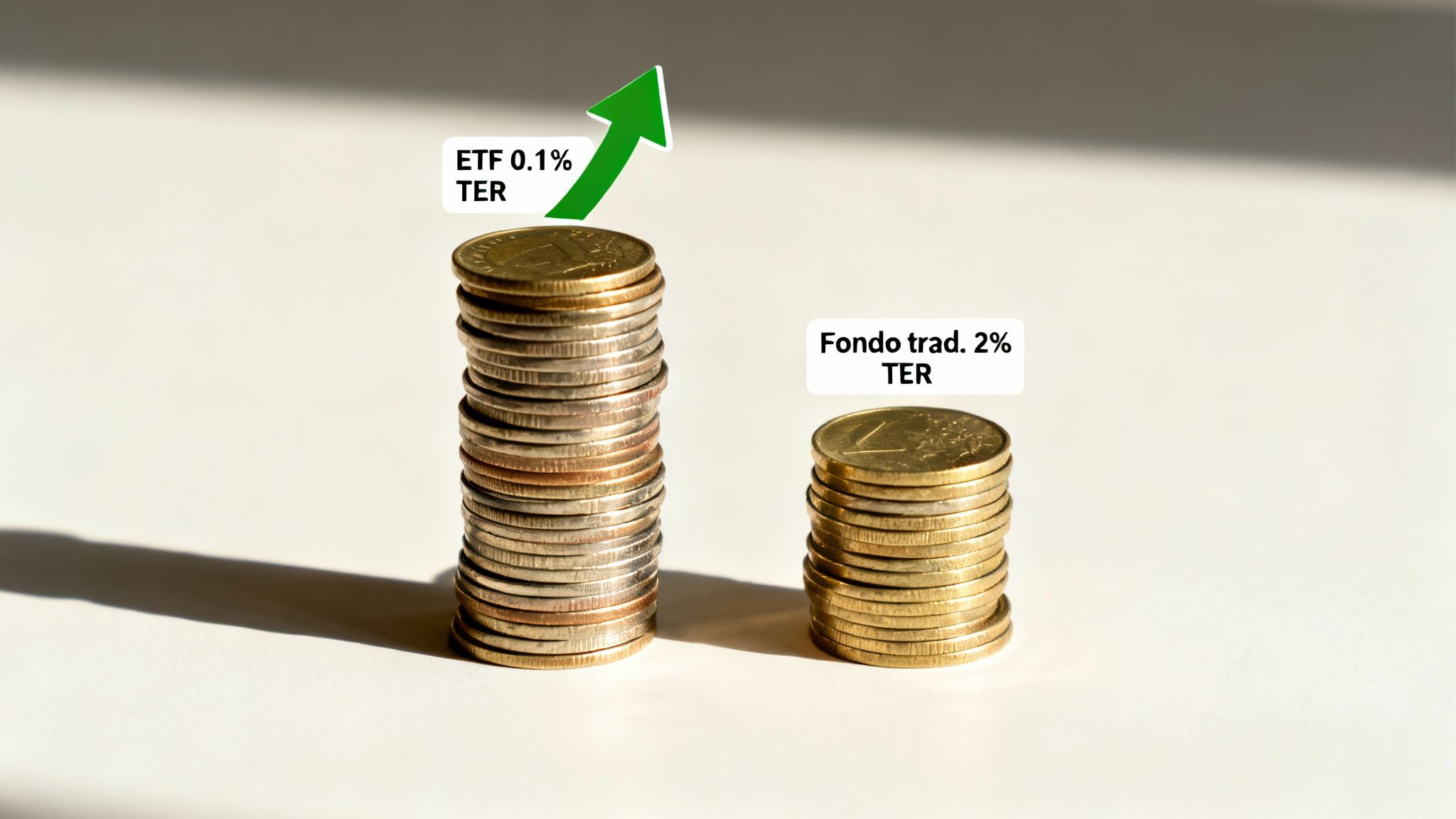 Una persona analizza un grafico di crescita finanziaria su un tablet