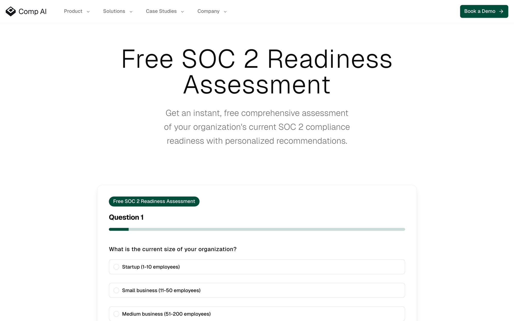 SOC 2 readiness assessment tool showing gap analysis checklist and compliance preparation workflow