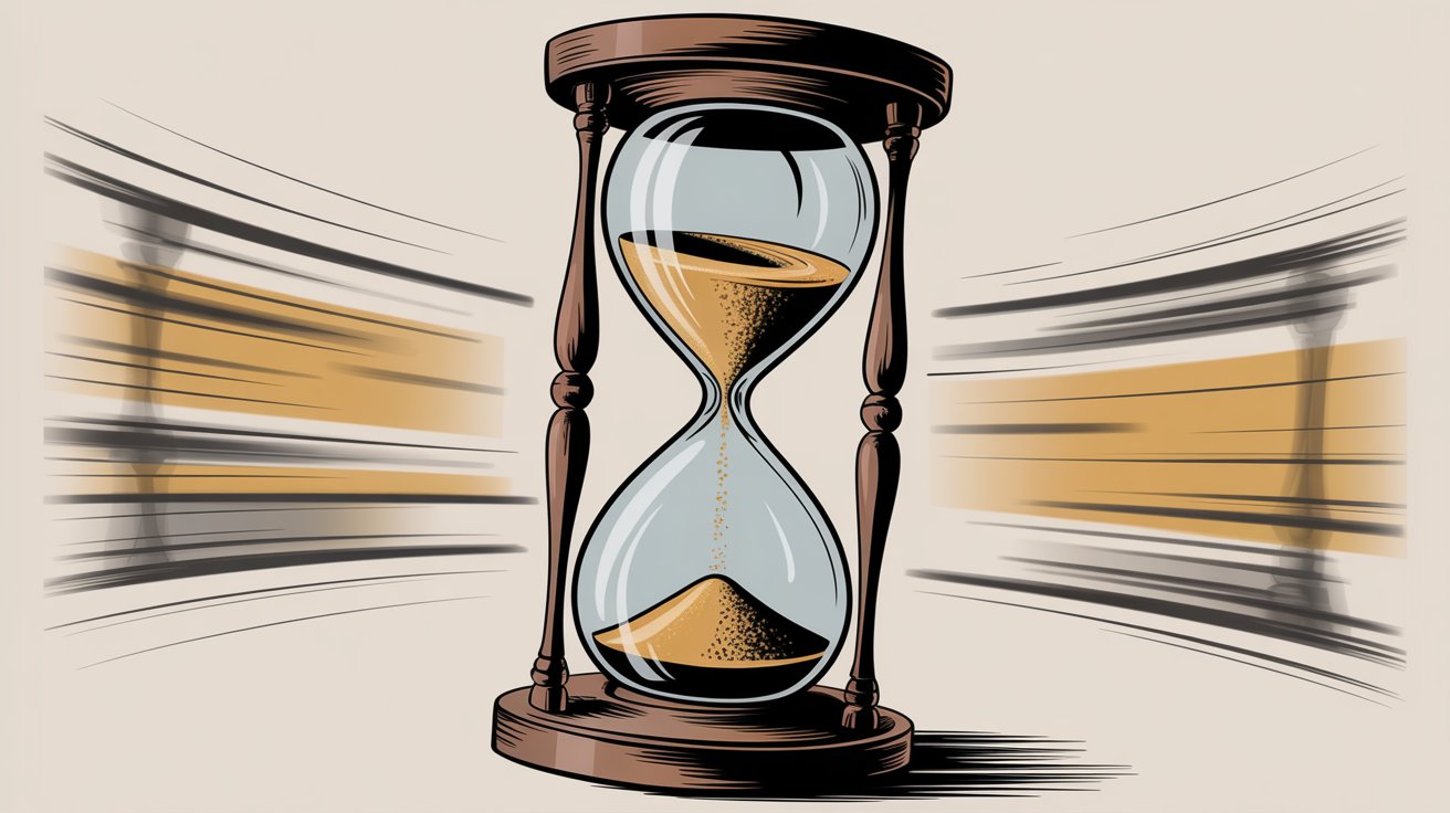 Time compression visualization showing how automation reduces months of work to hours through speed and efficiency