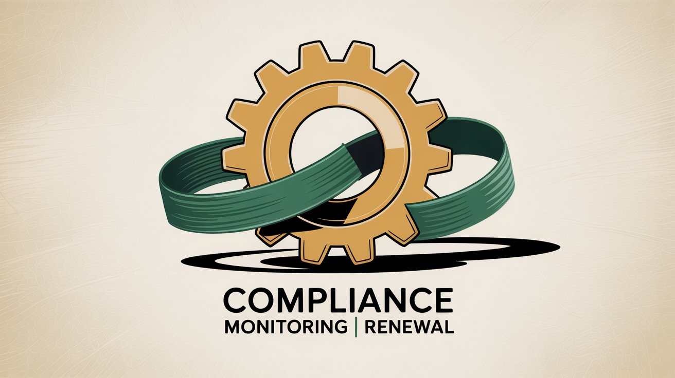 Ongoing compliance with continuous monitoring, maintenance, and renewal processes