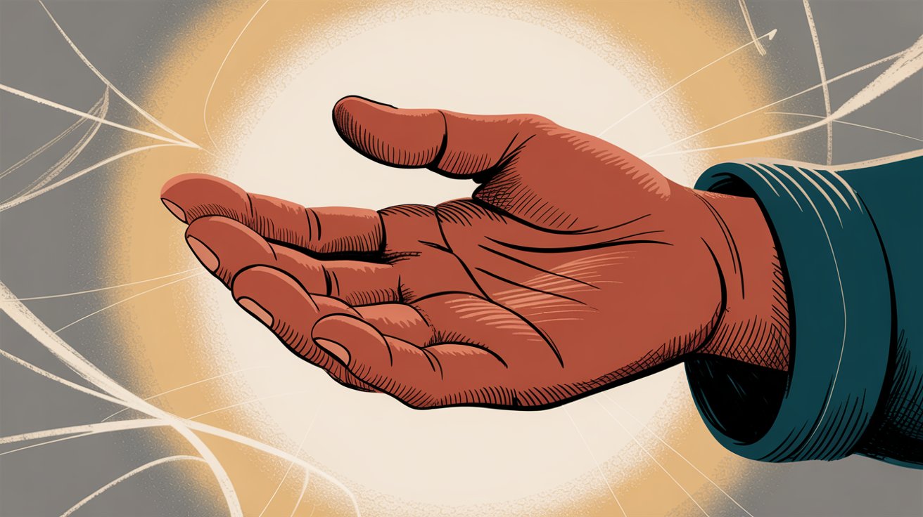 Extended helping hand representing expert guidance and consultative support in compliance management