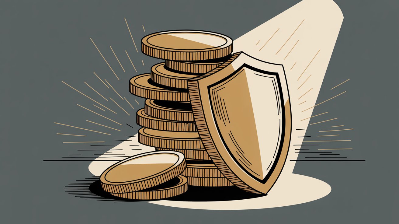 Financial protection illustration showing ISMS shield protecting against data breach costs