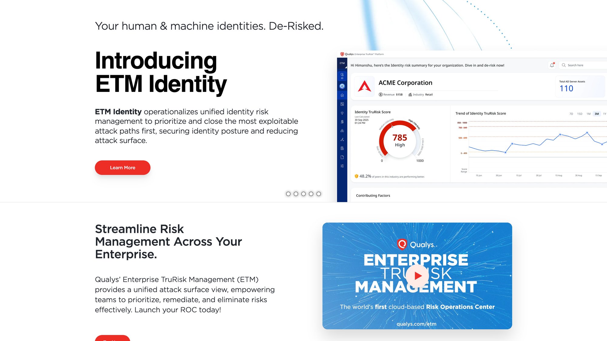 Qualys VMDR vulnerability management platform homepage