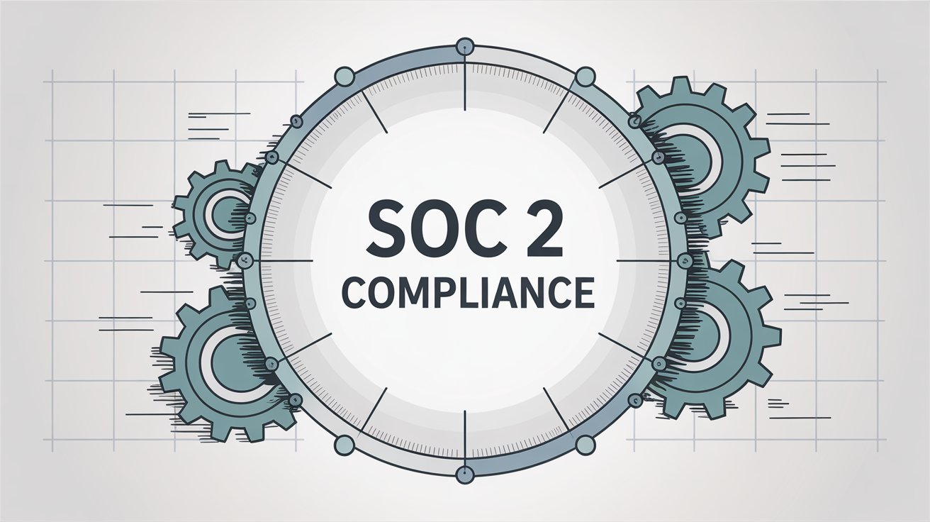 Professional illustration depicting timeline control levers and optimization factors for SOC 2 compliance acceleration