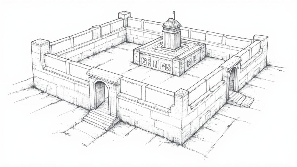 A person at a desk with multiple monitors showing data and security interfaces, representing the management of an ISMS.